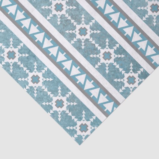 南西の冬の雪と松の木の青 薄葉紙 (詳細)