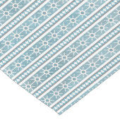 南西の冬の雪のパインズブルーストライプのズ ロングテーブルランナー (コーナー)