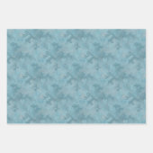 南西の冬の雪の結晶ディアパインズパターン ラッピングペーパーシート (正面2)