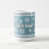 南西の冬の雪パーソナライズされた片の青 コーヒーマグカップ (中央)