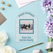 南西の冬の雪片カスタムのグリーティングカード アクリル招待状 (インサイチュ (ウェディング))