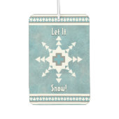 南西の冬の雪片パインパーソナライズされた木 カーエアーフレッシュナー (正面)