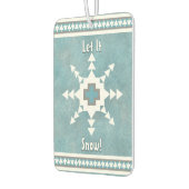 南西の冬の雪片パインパーソナライズされた木 カーエアーフレッシュナー (左)