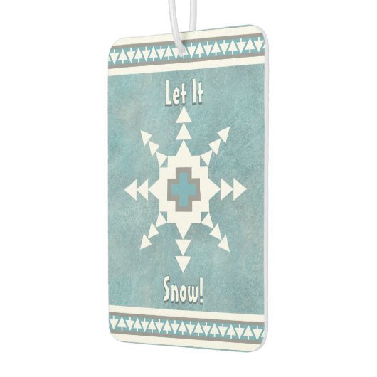 南西の冬の雪片パインパーソナライズされた木 カーエアーフレッシュナー (左)