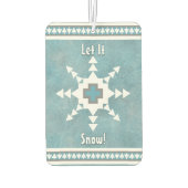 南西の冬の雪片パインパーソナライズされた木 カーエアーフレッシュナー (裏面)