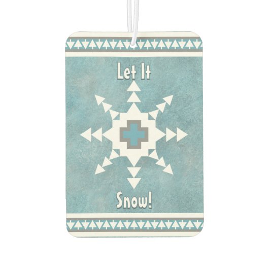 南西の冬の雪片パインパーソナライズされた木 カーエアーフレッシュナー (裏面)
