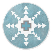 南西の冬の雪片 セラミックノブ (正面)