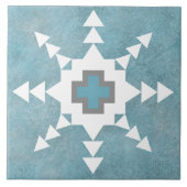 南西の冬の雪片 タイル (正面)