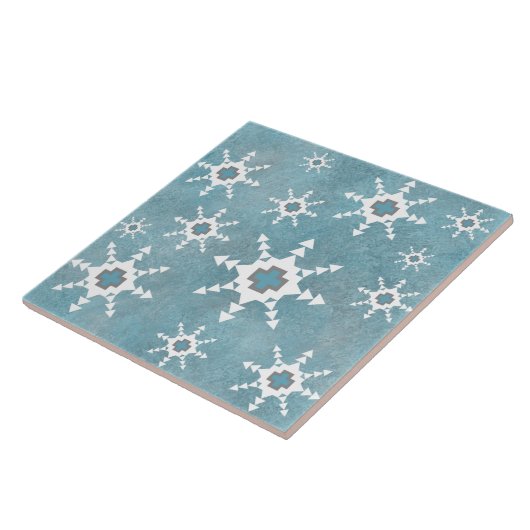 南西の冬の雪片 タイル (側面)