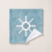 南西の冬の雪片 バスタオルセット (ウォッシュタオル)