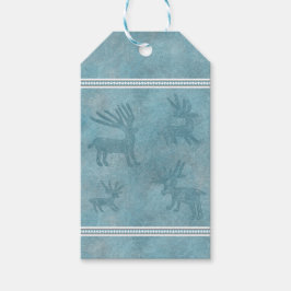 南西の冬の鹿とパインズブルー ギフトタグ