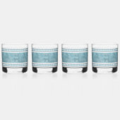 南西の冬の鹿の青と白 ウイスキーグラス (正面)