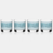 南西の冬の鹿の青と白 ウイスキーグラス (左)