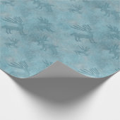 南西の冬の鹿ブルーペトログリフ ラッピングペーパー (角)