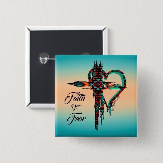 南西の十字ボタン 缶バッジ (正面&裏面)