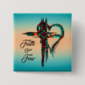 南西の十字ボタン 缶バッジ (正面)