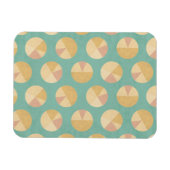 南西の図形ステップ |オレンジと緑の円のパターン マグネット (横)