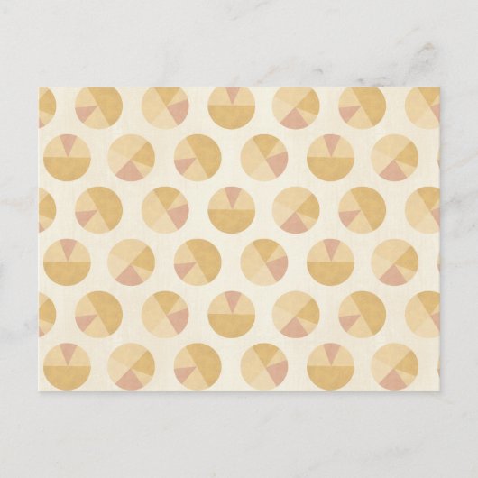 南西の図形ステップ |オレンジ色の円パターン ポストカード (正面)