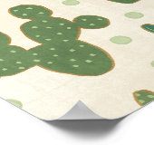 南西の図形ステップ |サボテンのパターン ポスター (角)