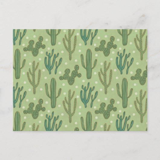 南西の図形ステップ |サボテンのパターン ポストカード (正面)