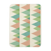 南西の図形ステップ |ティール(緑がかった色)とサンゴの三角形 マグネット (縦)