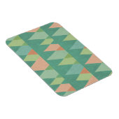 南西の図形ステップ |ティール(緑がかった色)三角形パターン マグネット (右側)