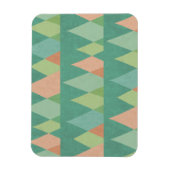 南西の図形ステップ |ティール(緑がかった色)三角形パターン マグネット (縦)