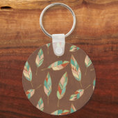 南西の図形ステップ |南西フェザーパターン キーホルダー (正面)