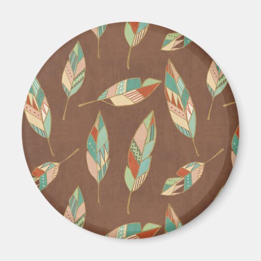 南西の図形ステップ |南西フェザーパターン マグネット (正面)