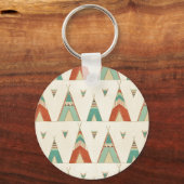 南西の図形ステップ |幾何学的なテストパターン キーホルダー (正面)