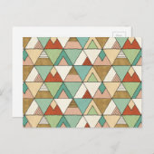 南西の図形ステップ |手描きトライバルパターン ポストカード (正面/裏面)