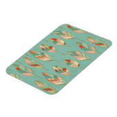 南西の図形ステップ |水彩の羽毛パターン マグネット (左側)