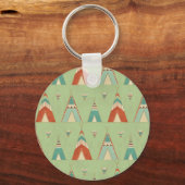 南西の図形ステップ |緑のテストパターン キーホルダー (正面)