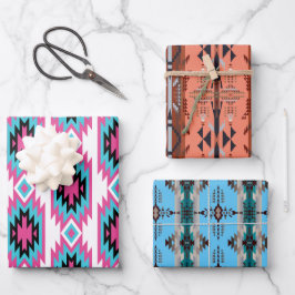 南西の夢：幾何学的なパターンのグラフィック ラッピングペーパーシート