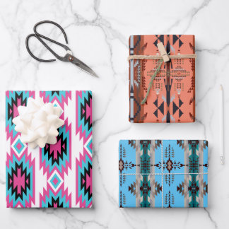 南西の夢：幾何学的なパターンのグラフィック ラッピングペーパーシート