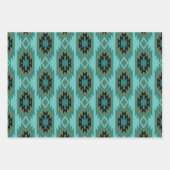 南西の夢：幾何学的なパターンのグラフィック ラッピングペーパーシート (正面)