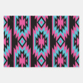 南西の夢：幾何学的なパターンのグラフィック ラッピングペーパーシート (正面)