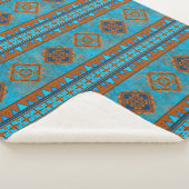 南西の山の峰の幾何学的なパターン媒体 シェルパブランケット (3/4)