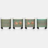 南西の幾何学的パターンとおもしろいジャベリーナス ウイスキーグラス (正面)