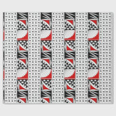 南西の日の出で赤いギフトラップ ラッピングペーパー (フラット)