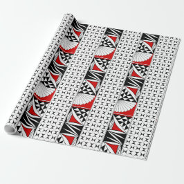 南西の日の出で赤いギフトラップ ラッピングペーパー