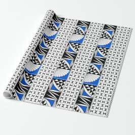 南西の日の出で青いギフトラップ ラッピングペーパー