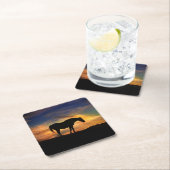 南西の日の出の馬 スクエアペーパーコースター (インサイチュ)