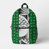 南西の日の出（緑） プリントバックパック (正面)