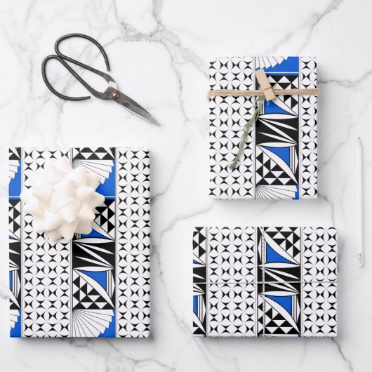 南西の日の出（青） ラッピングペーパーシート (正面)