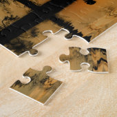 南西の日没にカントリーウマ ジグソーパズル (側面)