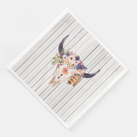 南西の牛のスカルの部族のマーキングと花 (コーナー)