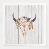 南西の牛のスカルの部族のマーキングと花 (正面)