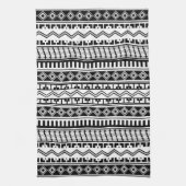 南西の白黒の幾何学的パターン キッチンタオル (縦)