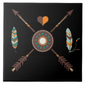 南西の矢印と羽セラミックタイル タイル (正面)